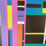 algorithm art, random lines, colors interact